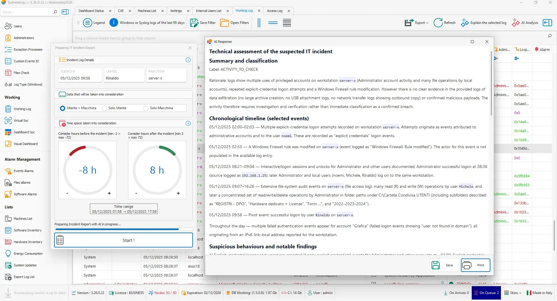 BusinessLOG — AI Log Management for GDPR, ISO 27001 & NIS2